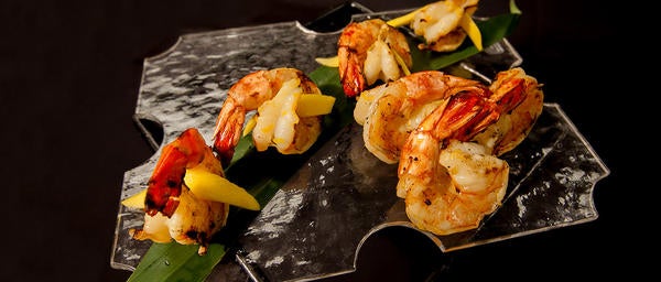 Plating of shrimp