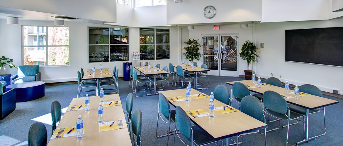 Plan A Special Event conference room with tables and chairs